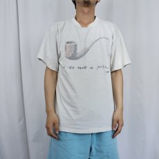 画像2: 90's Rene Magritte "The Treachery of Images" アートプリントTシャツ XXL (2)