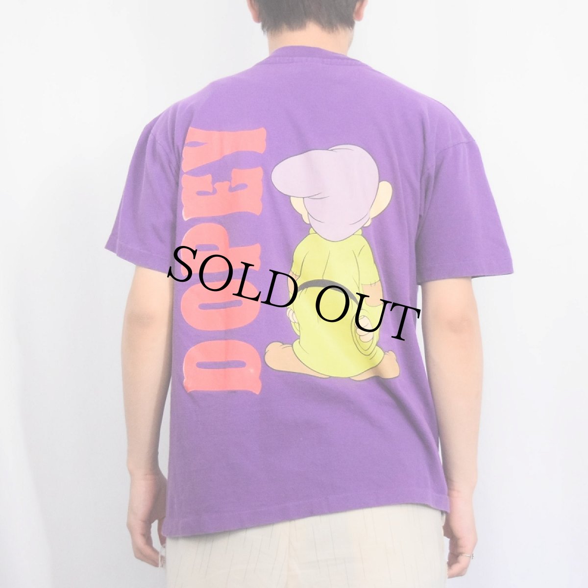 画像4: 90's Disney 七人の小人 "Dopey" キャラクタープリントTシャツ L (4)
