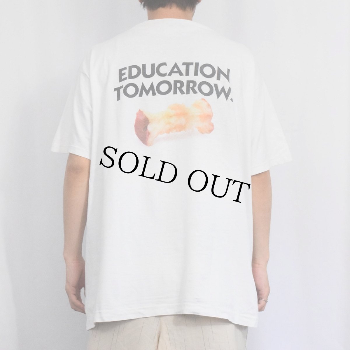 画像4: 90's CANADA製 "EDUCATION TODAY." フルーツプリントTシャツ XL (4)