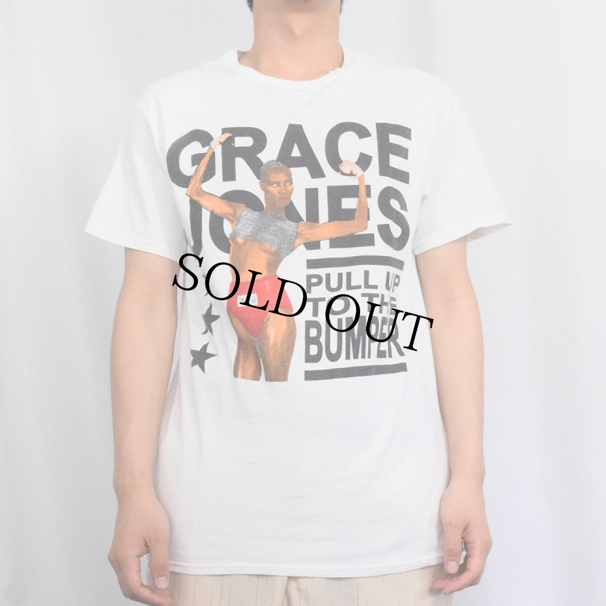 画像3: Grace Jones "PULL UP TO THE BUMPER" 歌手&女優プリントTシャツ (3)