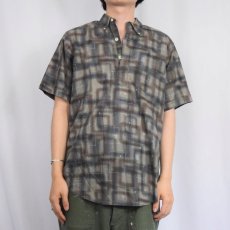画像2: 60's PENNEY'S TOWNCRAFT 総柄 プルオーバーコットンボタンダウンシャツ M (2)
