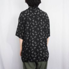 画像3: JOHN HENRY 総柄 レーヨンシャツ BLACK XL (3)