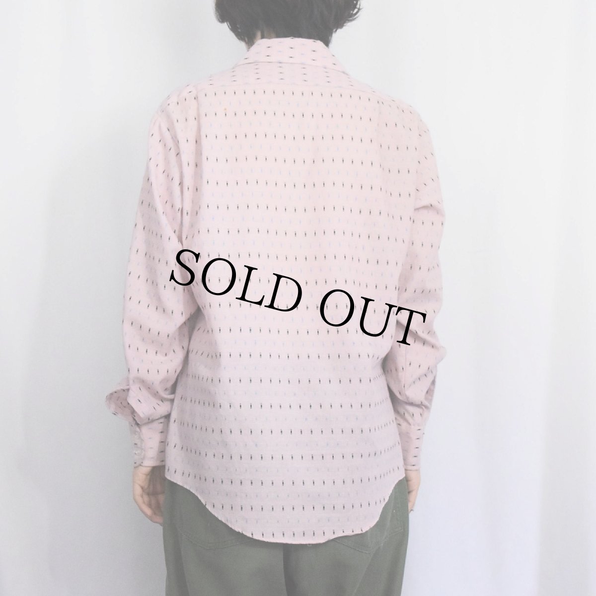 画像3: 70's Kmart 総柄 ポリエステル×コットンシャツ SIZE15 1/2 (3)