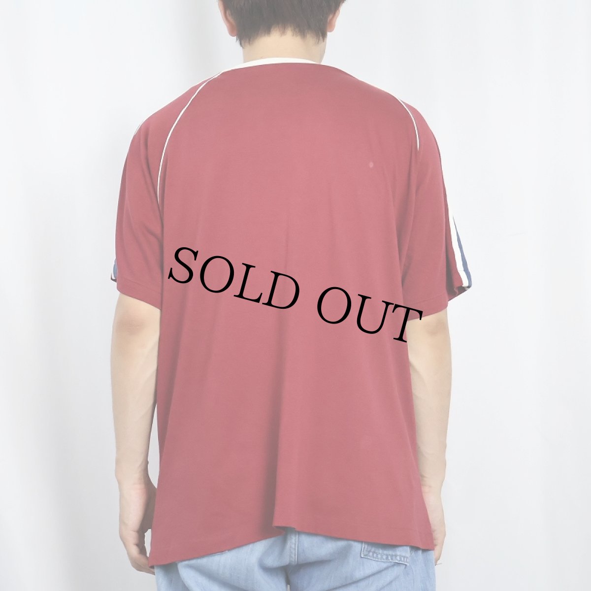 画像3: 70's NIKE オレンジタグ USA製 Vネック ロゴプリントTシャツ XL (3)