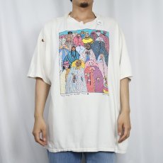 画像2: 90's Kiki Suarez USA製 "Many Strong and Beautiful Women" アートプリントTシャツ XXL (2)