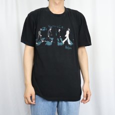 画像2: 2005 THE BEATLES "ABBEY ROAD" ロックバンドアルバムTシャツ BLACK L (2)