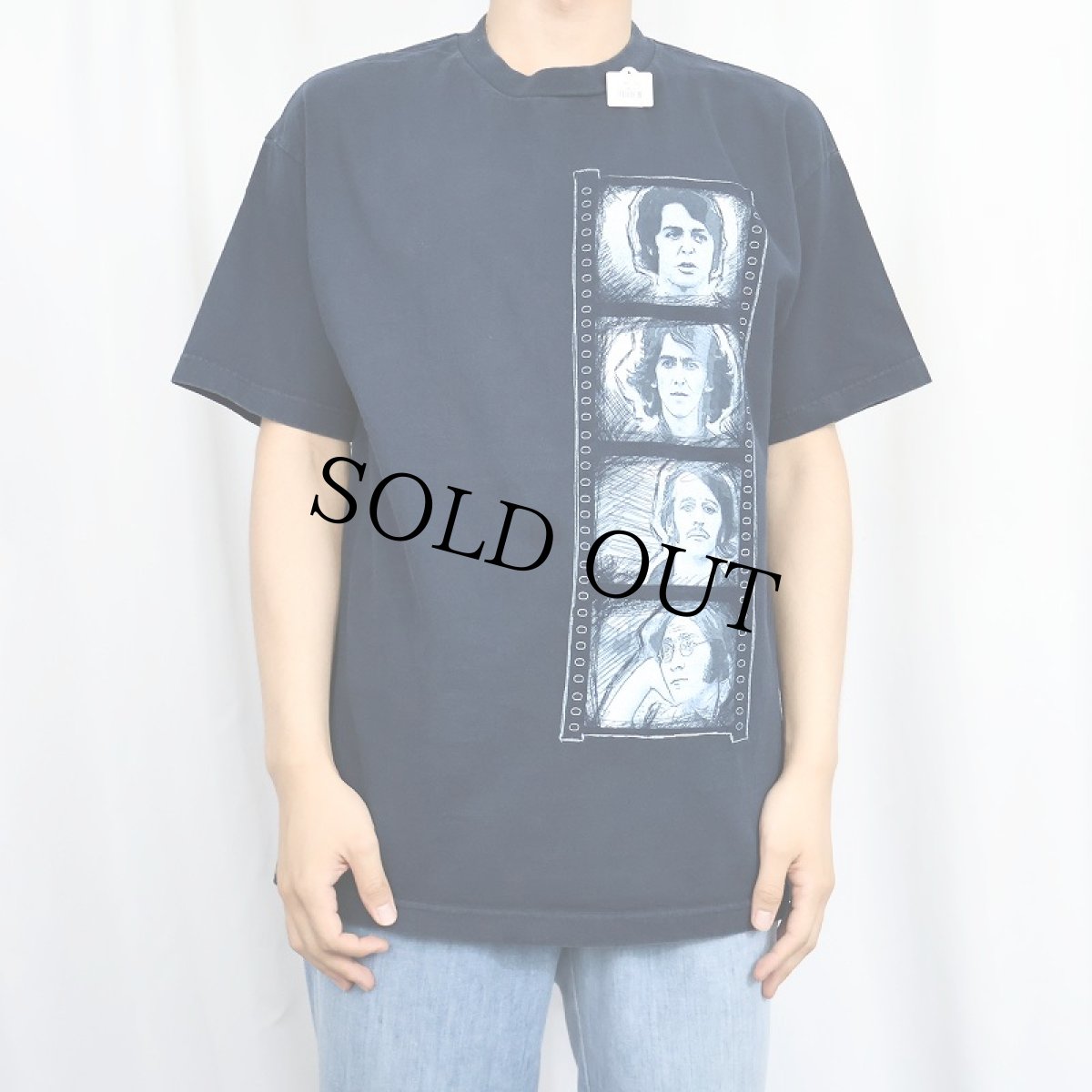画像3: 【SALE】 THE BEATLES ロックバンドプリントTシャツ NAVY L (3)