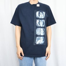 画像3: THE BEATLES ロックバンドプリントTシャツ NAVY L (3)