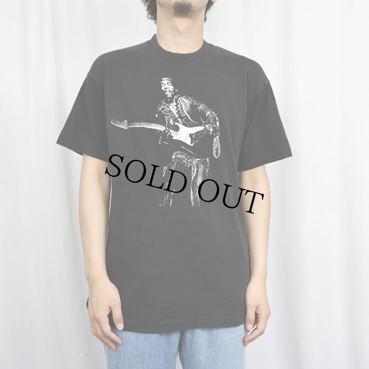画像2: 90's Jimi Hendrix USA製 ミュージシャンTシャツ BLACK L (2)