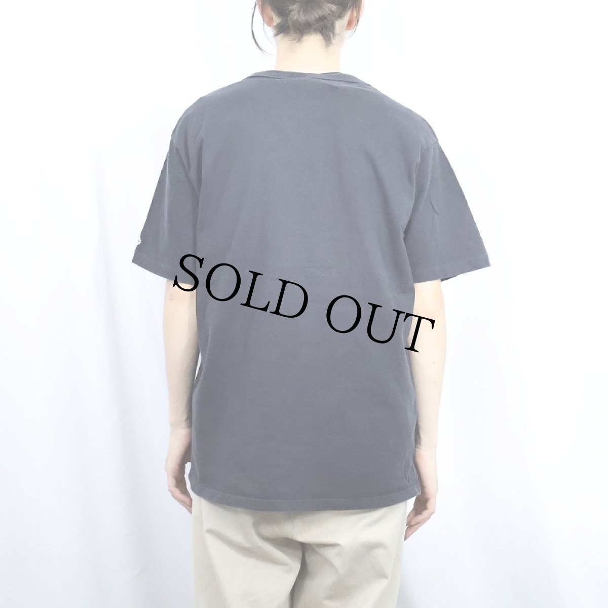 画像3: 90's Champion USA製 ロゴプリントTシャツ BLACK L (3)