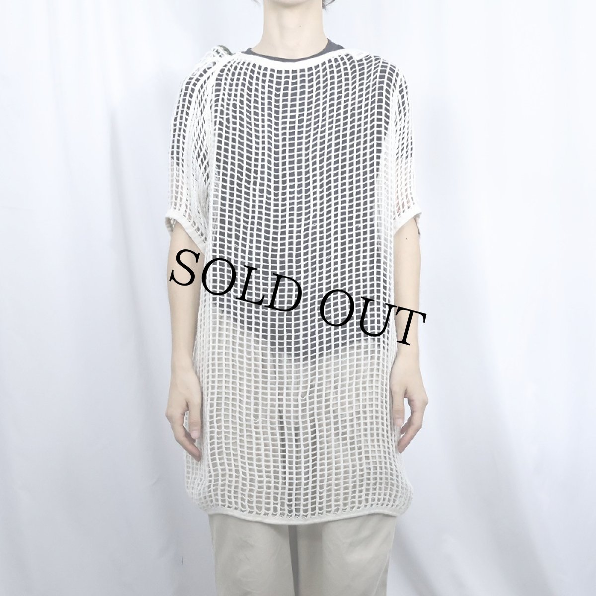 画像2: 80's〜 DANISH ARMY メッシュシャツ (2)