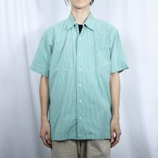 画像2: POLO Ralph Lauren "BROMLEY" ギンガムチェック柄 コットンオープンカラーシャツ M (2)