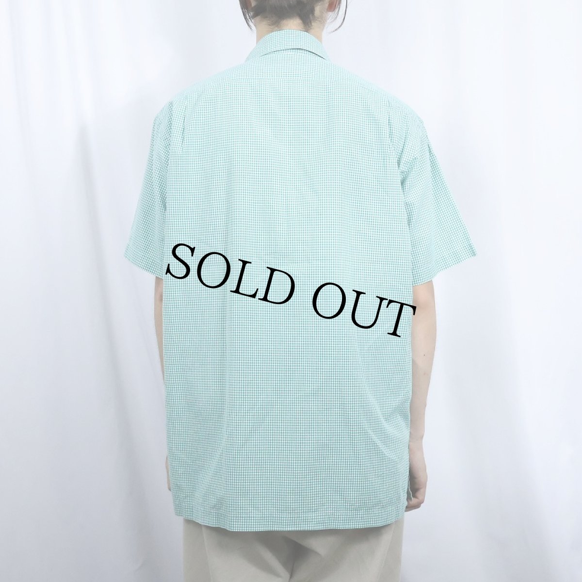 画像3: POLO Ralph Lauren "BROMLEY" ギンガムチェック柄 コットンオープンカラーシャツ M (3)