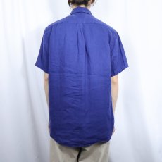 画像3: Ralph Lauren リネンボタンダウンシャツ M (3)