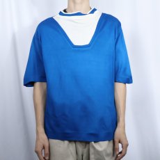 画像2: 70's PURITAN USA製 レイヤードデザイン ポリエステルTシャツ M (2)