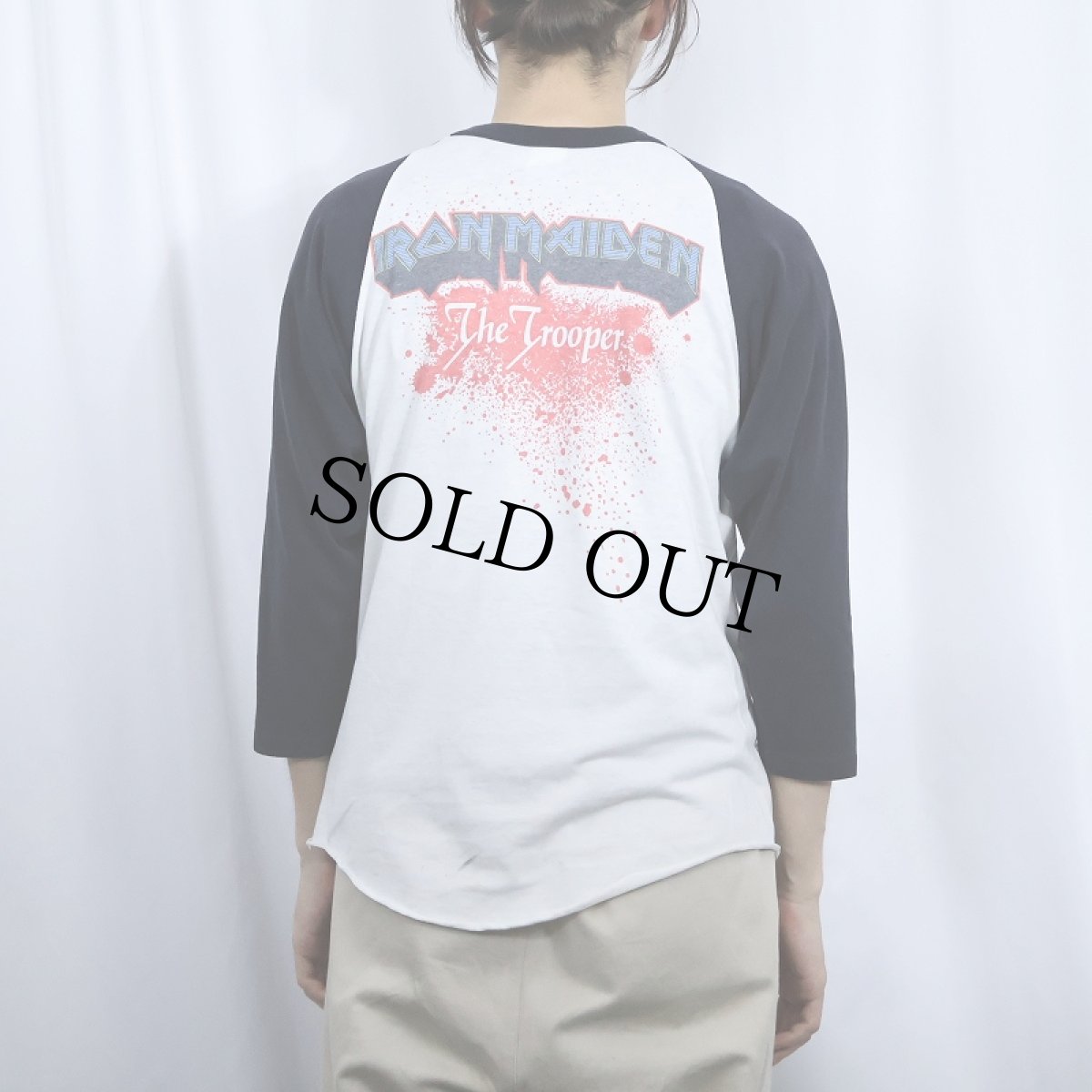 画像4: 90's IRON MAIDEN "The Trooper" ヘヴィメタルバンドラグランTシャツ M (4)