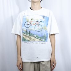 画像2: 90's Jim Morris USA製 "Find your wild side in nature." イラストプリントTシャツ XL (2)