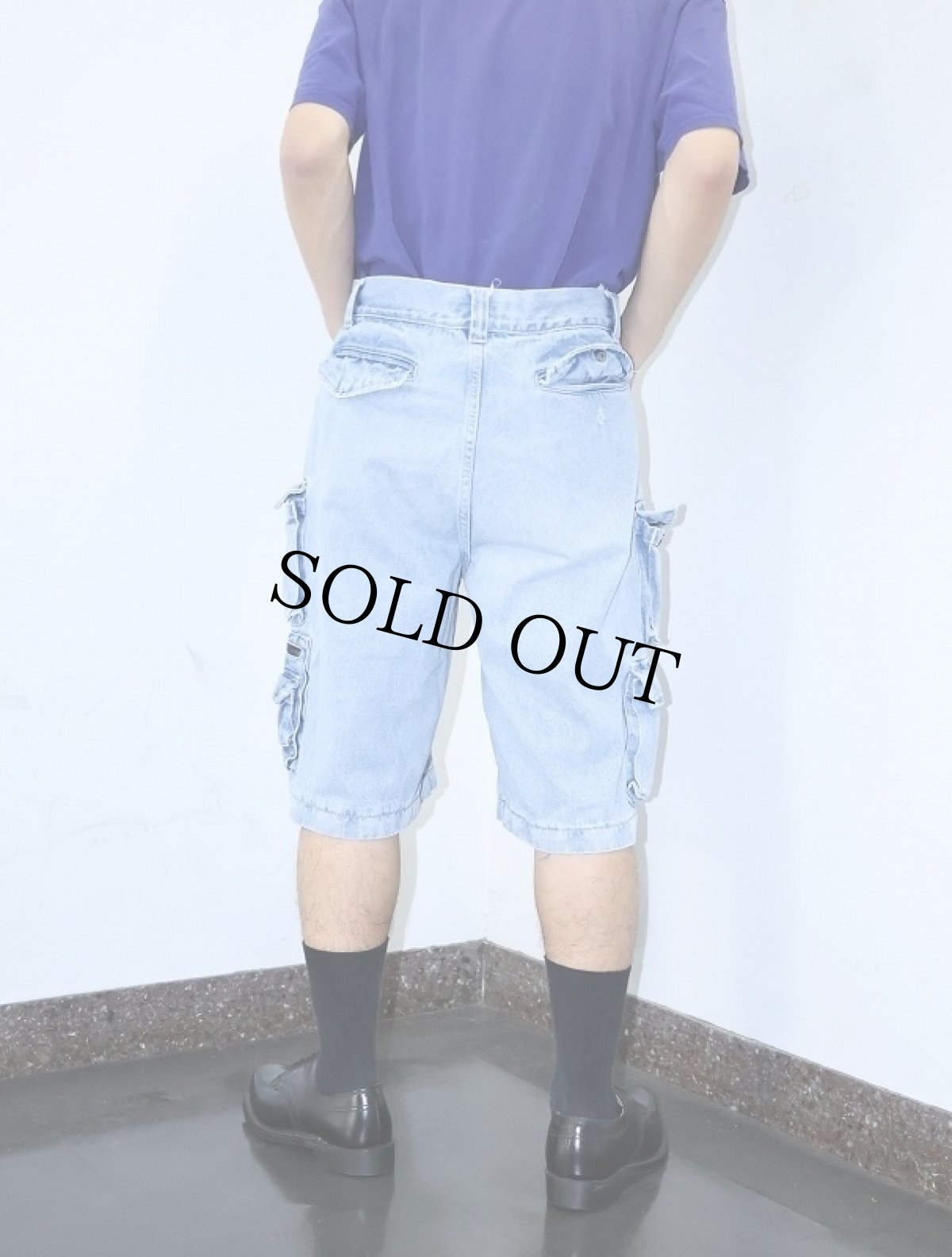 画像5: machine デニムカーゴショーツ W35 (5)