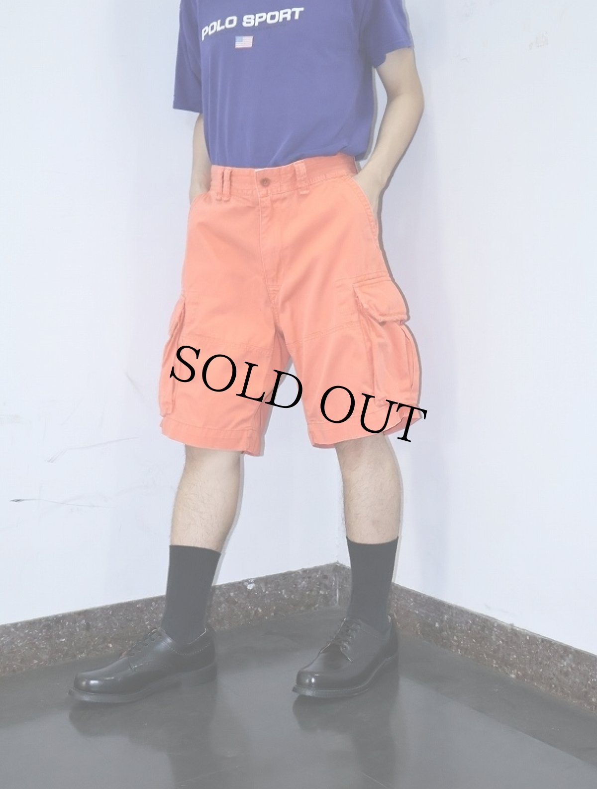 画像2: POLO Ralph Lauren "POLO CHINO" コットンチノカーゴショーツ W34 (2)