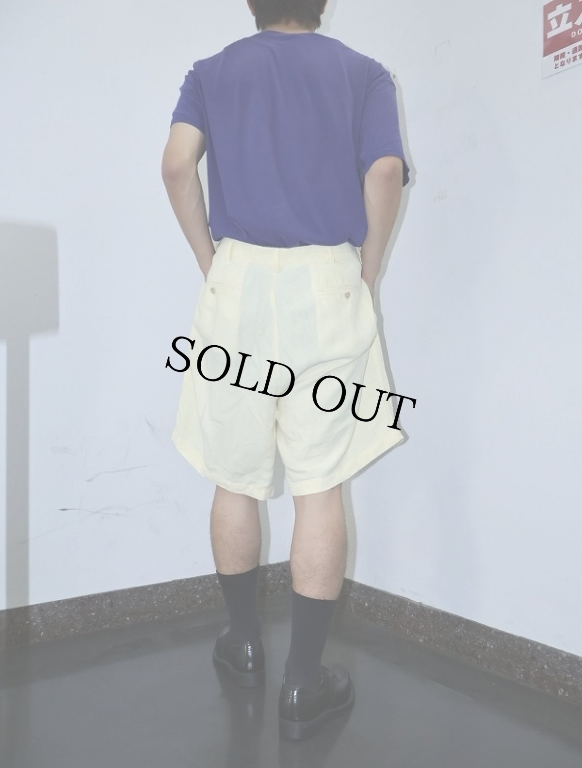 画像3: POLO Ralph Lauren "TYLER SHORT" リネン 2タックショーツ W33 (3)