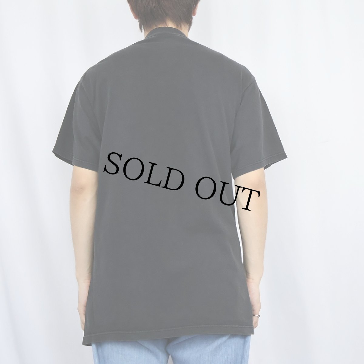 画像3: 猫 ロウブロウアートプリントTシャツ BLACK L (3)