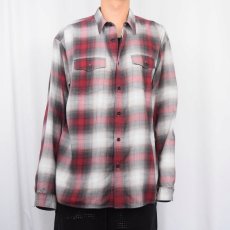 画像2: Patagonia "ORGANIC COTTON" オンブレーチェック柄 コットン×ポリエステルシャツ (2)