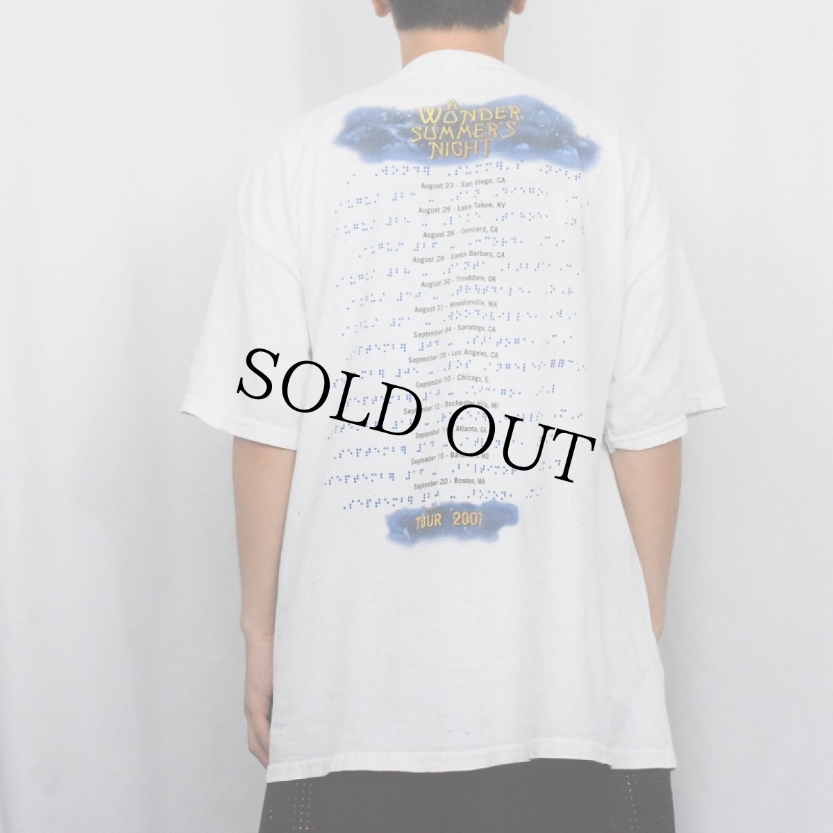 画像4: 2007 STEVIE WONDER "A WONDER SUMMER'S NIGHT" ミュージシャンツアーTシャツ XL (4)