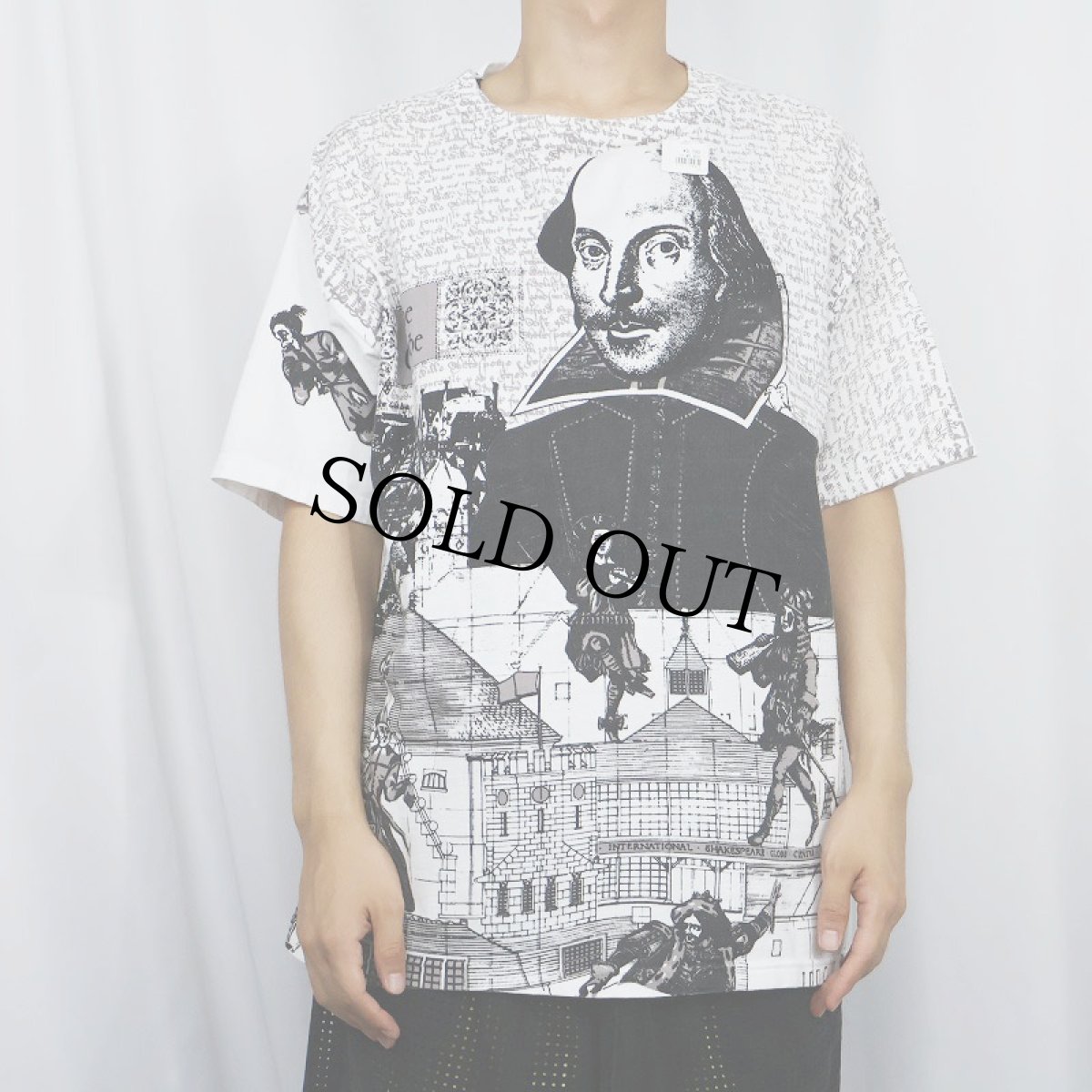 画像3: 【SALE】 William Shakespeare "The Globe" 作家大判プリントTシャツ (3)