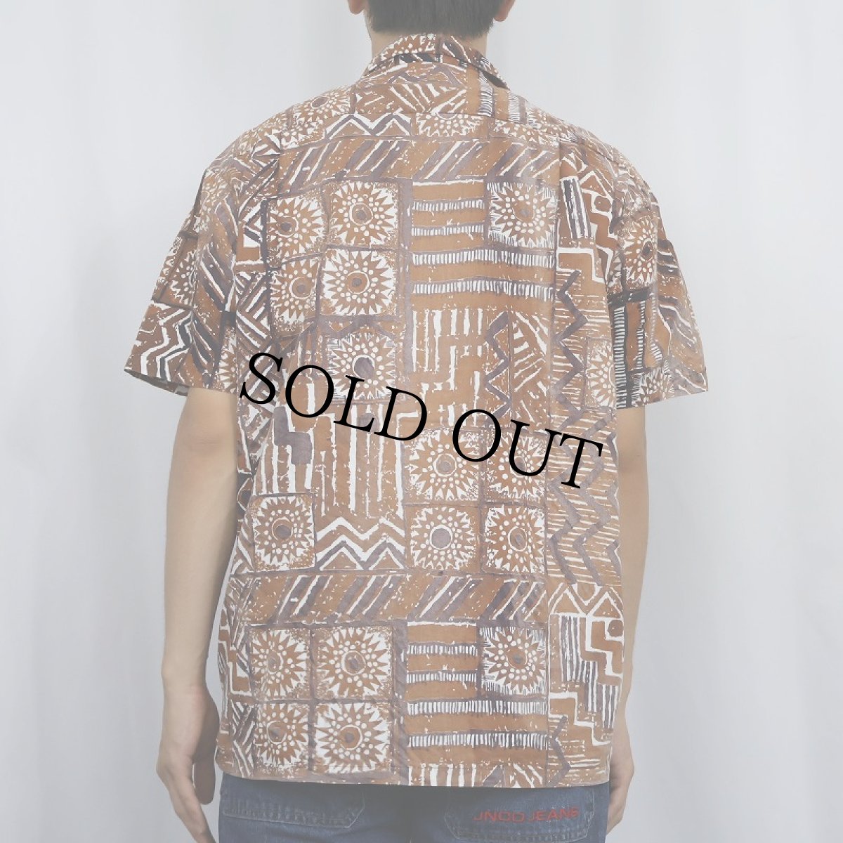 画像3: 60's PILGRIM オールオーバーパターン コットンアロハシャツ L (3)