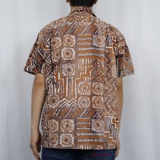 画像3: 60's PILGRIM オールオーバーパターン コットンアロハシャツ L (3)