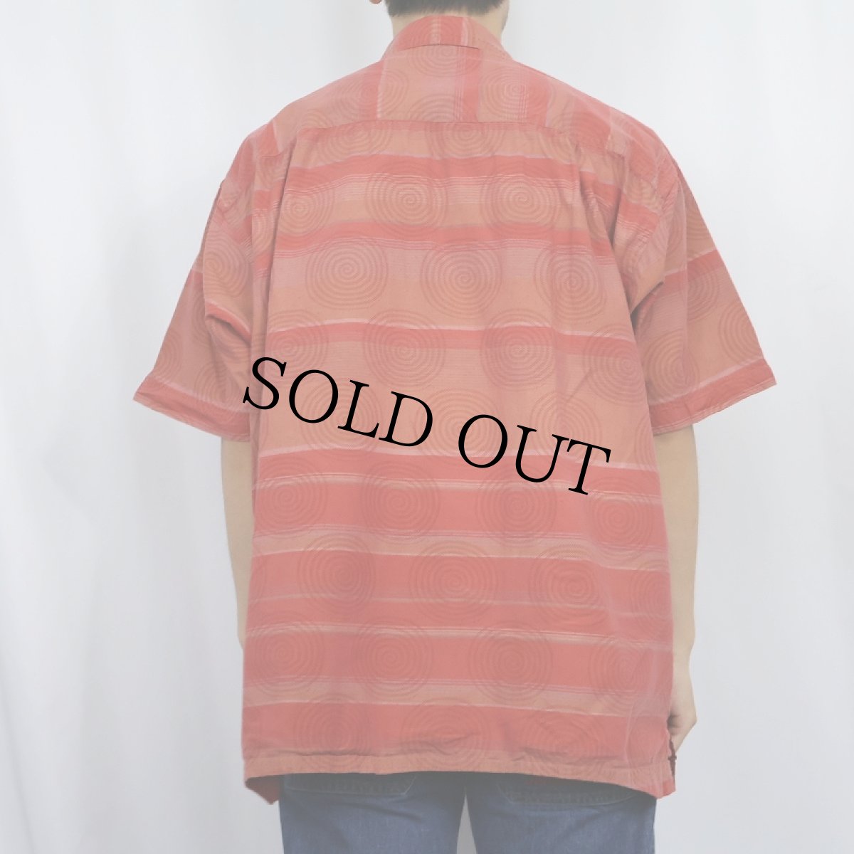 画像3: 2000's Patagonia "rhythm" ボーダー柄×渦巻柄 フルジップ ポリエステル×コットンシャツ L (3)