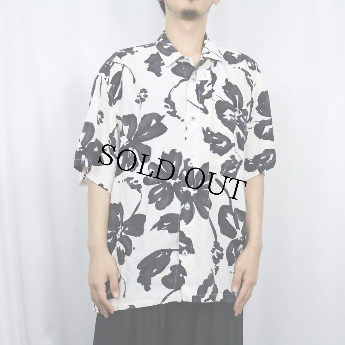 画像2: JAMS WORLD HAWAII製 花柄 レーヨンシャツ L (2)