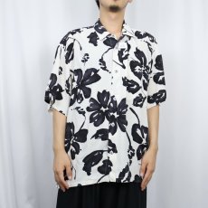 画像2: JAMS WORLD HAWAII製 花柄 レーヨンシャツ L (2)