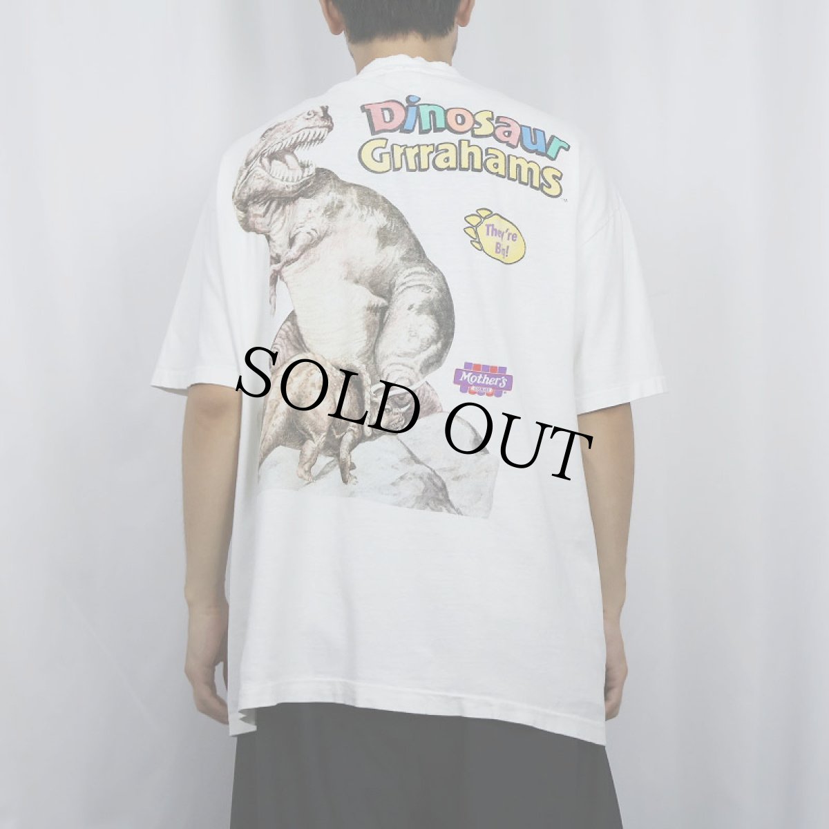 画像4: 90's Mother's COOKIES USA製 "Dinosaur Grrrahams" 食品メーカープリントTシャツ XL (4)