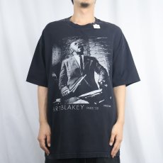 画像2: 90's Gear Inc. Art Blakey ジャズドラマープリントTシャツ BLACK XL (2)