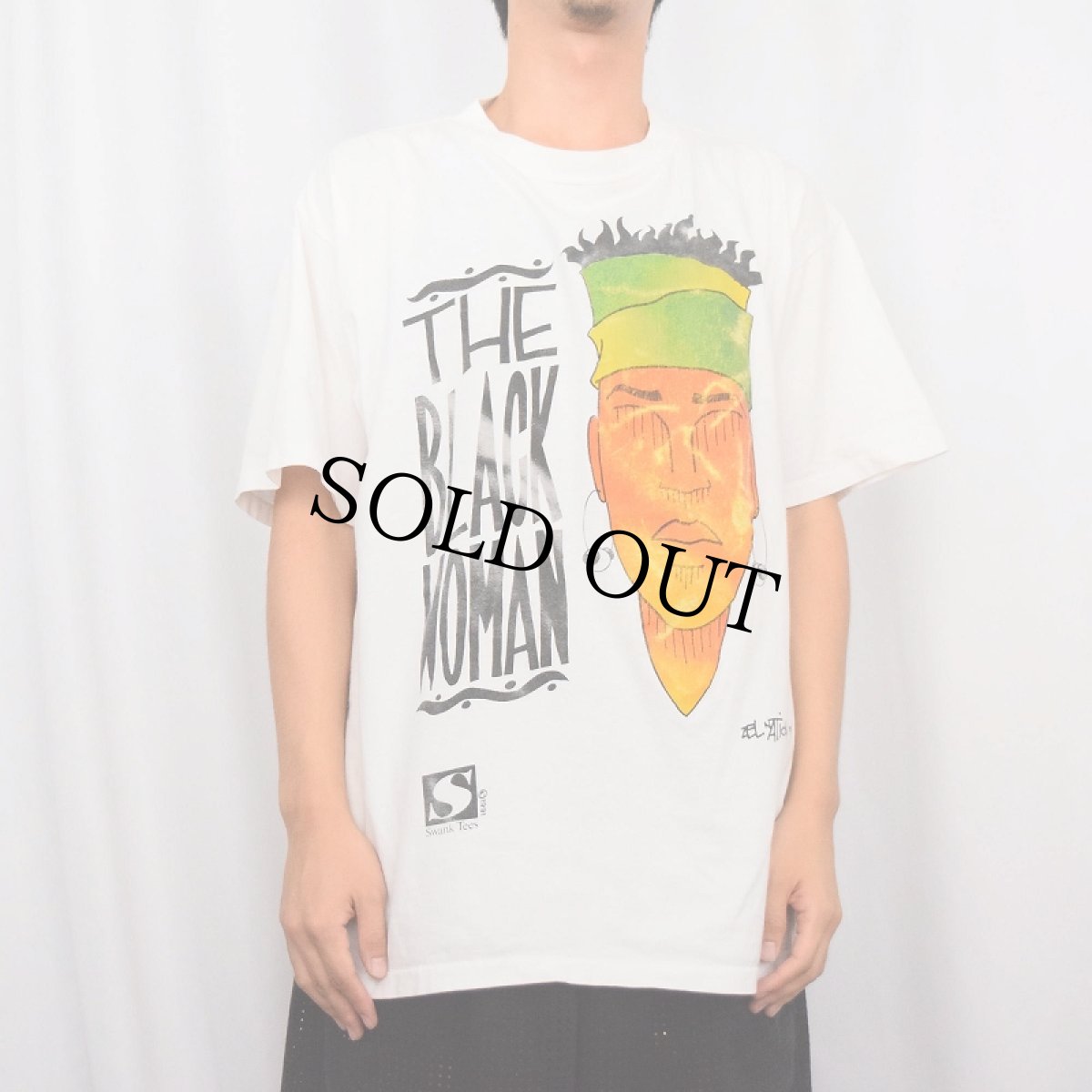 画像3: 90's USA製 "THE BLACK WOMAN" プリントTシャツ XL (3)