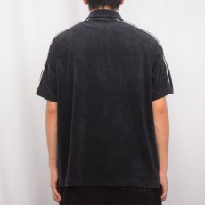 画像3: CLUB MONACO ハーフジップ パイルシャツ NAVY L (3)