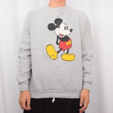 画像2: 90's Disney MICKEY MOUSE USA製 キャラクタープリントラグランスウェット XL (2)