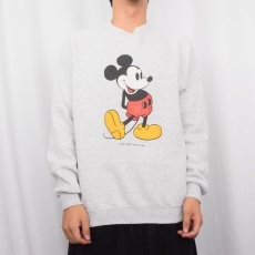 画像2: 90's Disney MICKEY MOUSE USA製 キャラクタープリントラグランスウェット XL (2)