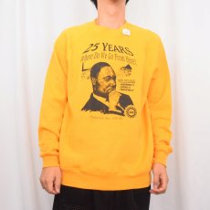 画像2: 90's Martin Luther King USA製 "Where Do We Go From Here?" 偉人プリントラグランスウェット L (2)