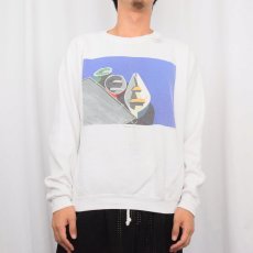 画像2: 90's LIBERTY GRAPHICS USA製 Anne Kilham "maine" アートプリントTシャツ L (2)