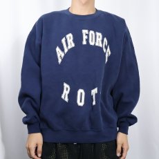 画像2: 90's USA製 "AIR FORCE ROTC" プリントスウェット NAVY XL (2)