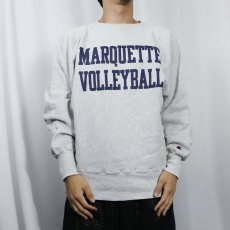 画像2: 90's Champion REVERSE WEAVE "MARQUETTE VOLLEYBALL" プリントスウェット L (2)