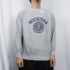 画像2: 70〜80's "MICHIGAN" ラバープリントラグランスウェット (2)