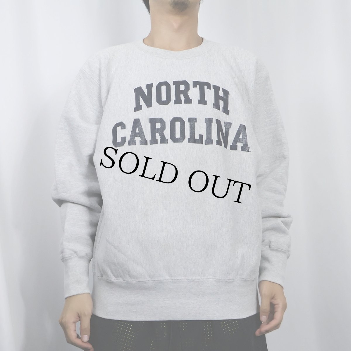 画像2: 90's USA製 REVERSE WEAVE TYPE "NORTH CAROLINA" プリントスウェット M (2)