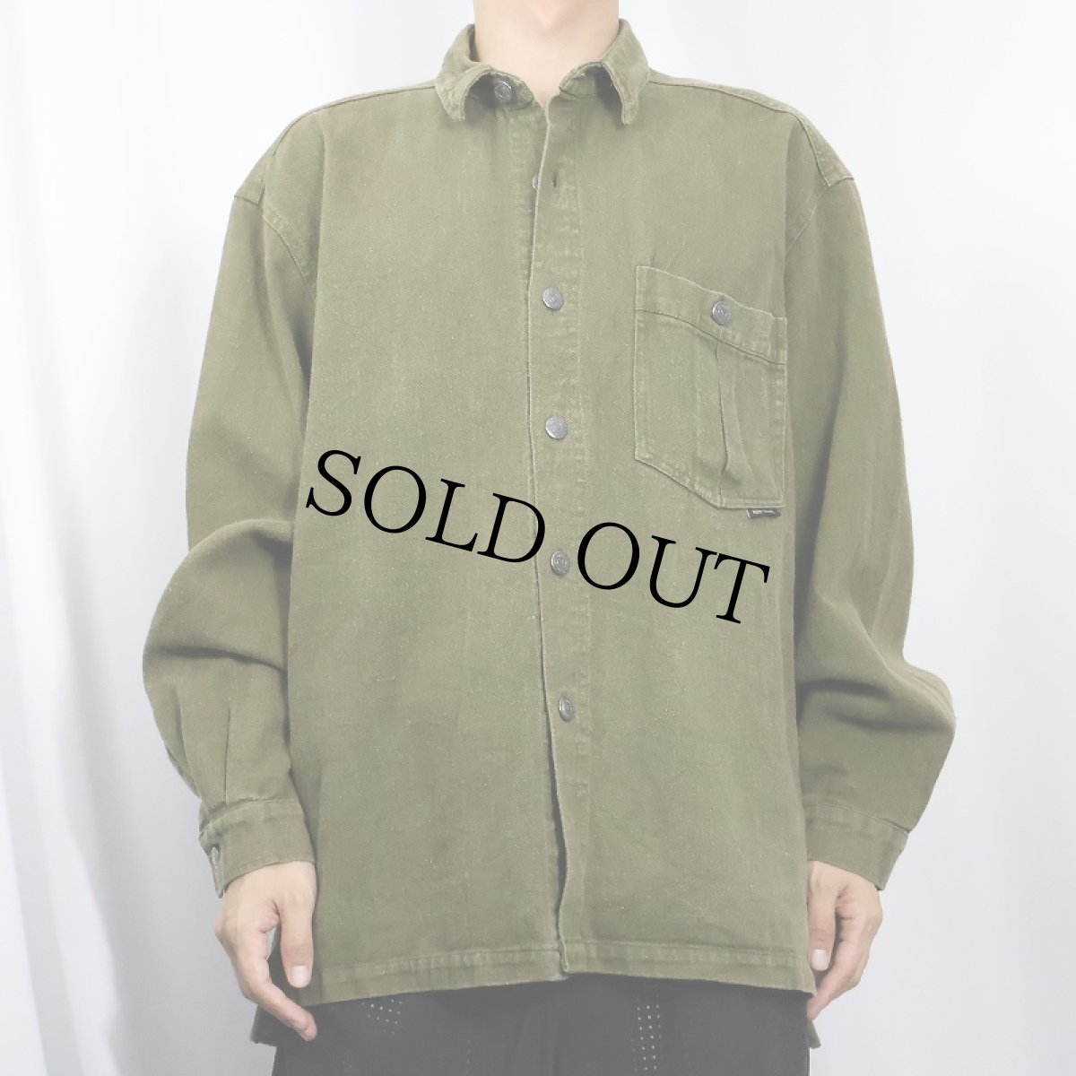 画像2: HEMP WORKS ヘンプ×コットンシャツジャケット XL (2)