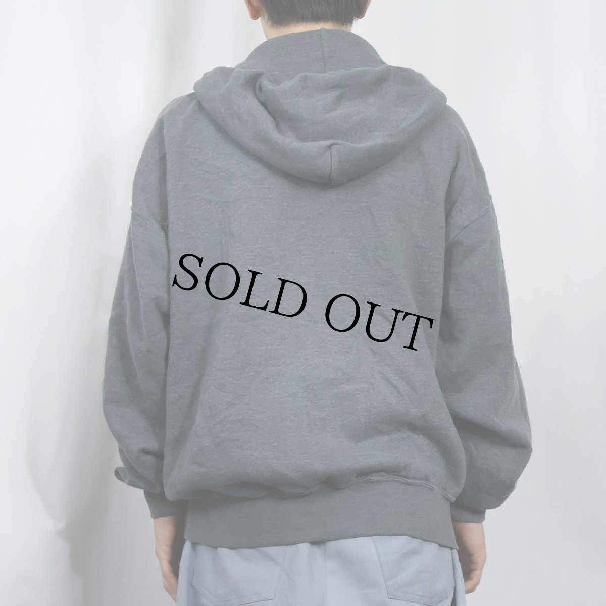 画像3: 90's RUSSELL ATHLETIC 無地スウェットジップパーカー L (3)