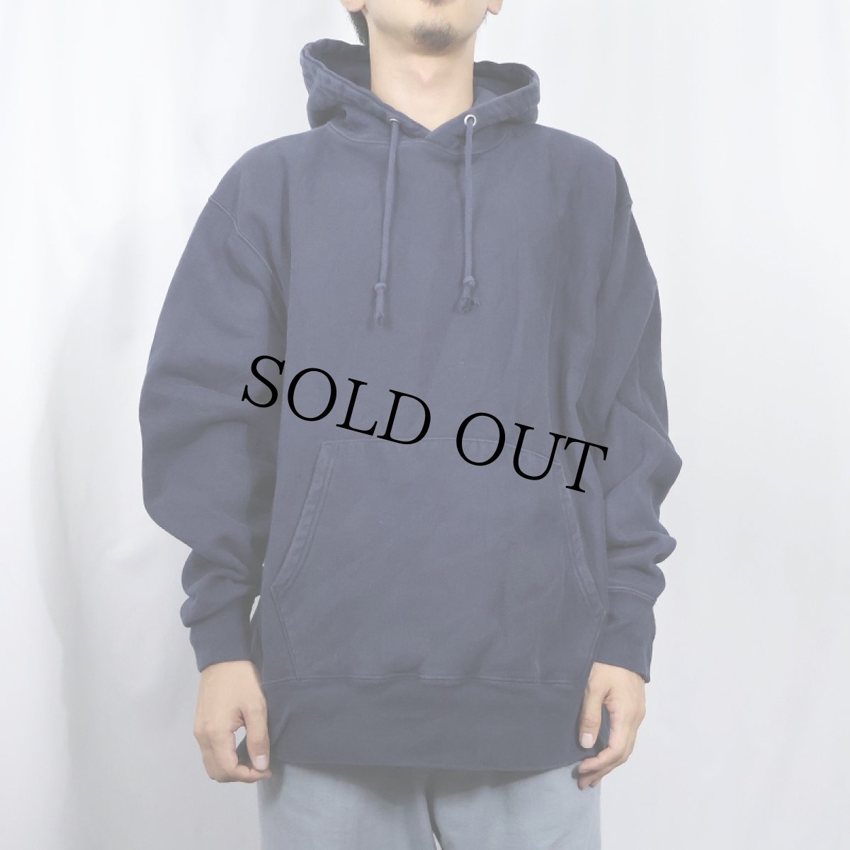 画像2: 2000's Champion REVERSE WEAVE 目無し スウェットフーディー NAVY XL (2)