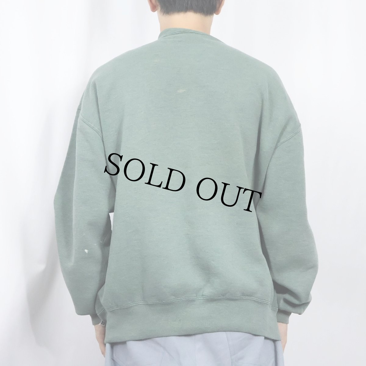 画像3: 90's RUSSELL ATHLETIC USA製 前V 無地フェードスウェット XL (3)