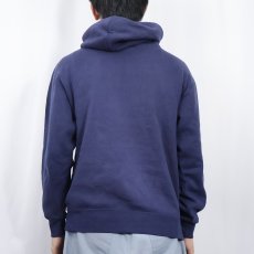 画像3: 90's RUSSELL ATHLETIC USA製 "WEST VIRGINIA" プリントスウェットフーディー NAVY M (3)